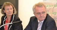 Rainer Wieland (CDU), Vizepräsident des Europäischen Parlaments und  Evelyne Gebhardt (SPD), MdEP