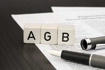 Das Bild zeigt den Schriftzug "AGB".