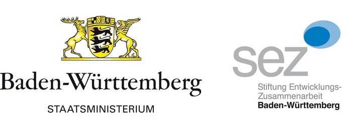 Logos des Staatsministeriums Baden-Württemberg und der Stiftung Entwicklungszusammenarbeit Baden-Württemberg
